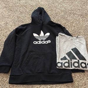 Adidas Sz M. Hoodie and Tee